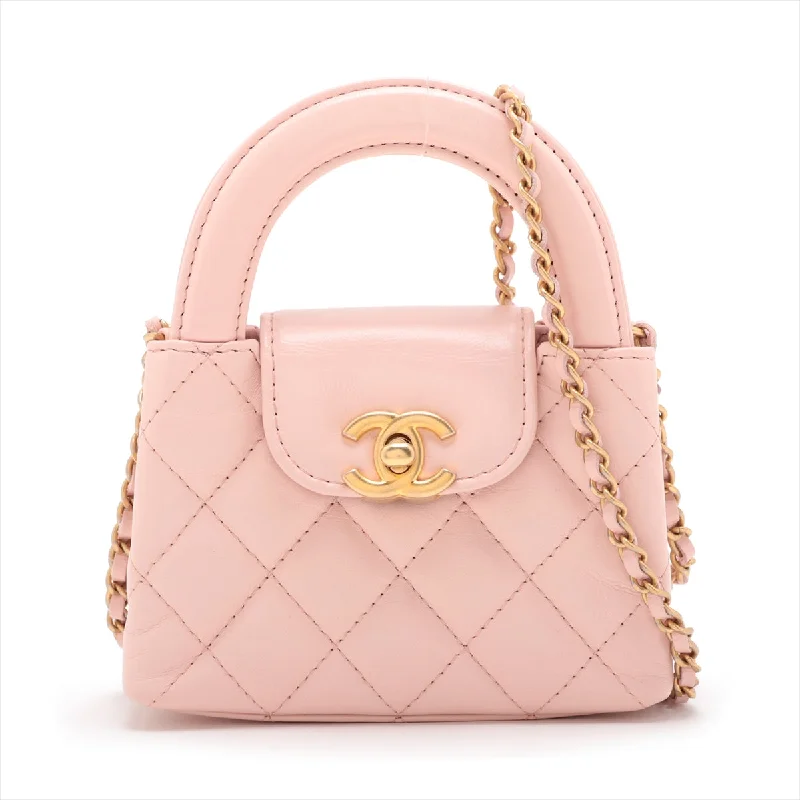 Chanel Handbag with Adjustable Strap for ComfortChanel Lambskin  Chain Shoulder Bag Pink G  AP3435