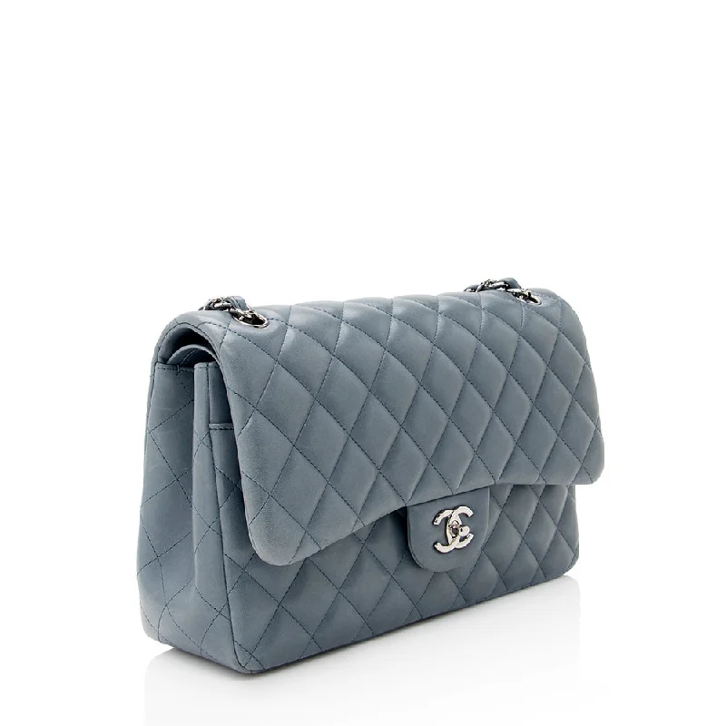 Chanel Colorful Handbag for Spring OutfitsChanel Lambskin Classic Jumbo Double Flap Bag (21471)