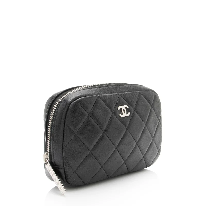 Chanel bags for the minimalist fashionChanel Lambskin Curvy Small Cosmetic Pouch (bKQqBi)