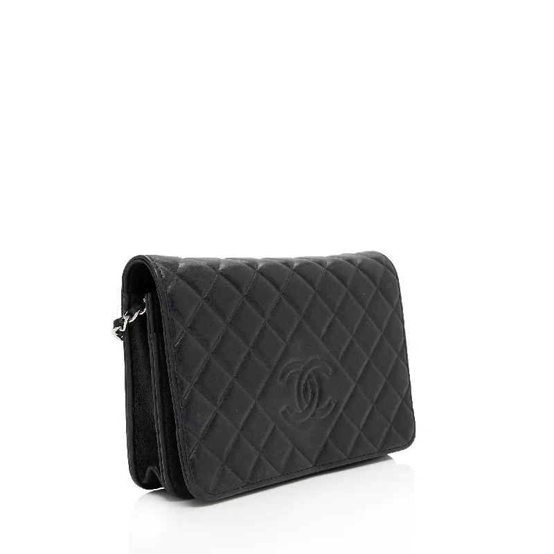 Chanel Classic Flap Bag for Evening PartyChanel Lambskin Diamond CC Wallet On Chain Bag (yFwMhh)