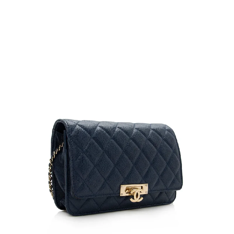 Chanel All - Match Handbag for Versatile StylingChanel Lambskin Golden Class Wallet on Chain Bag (14831)