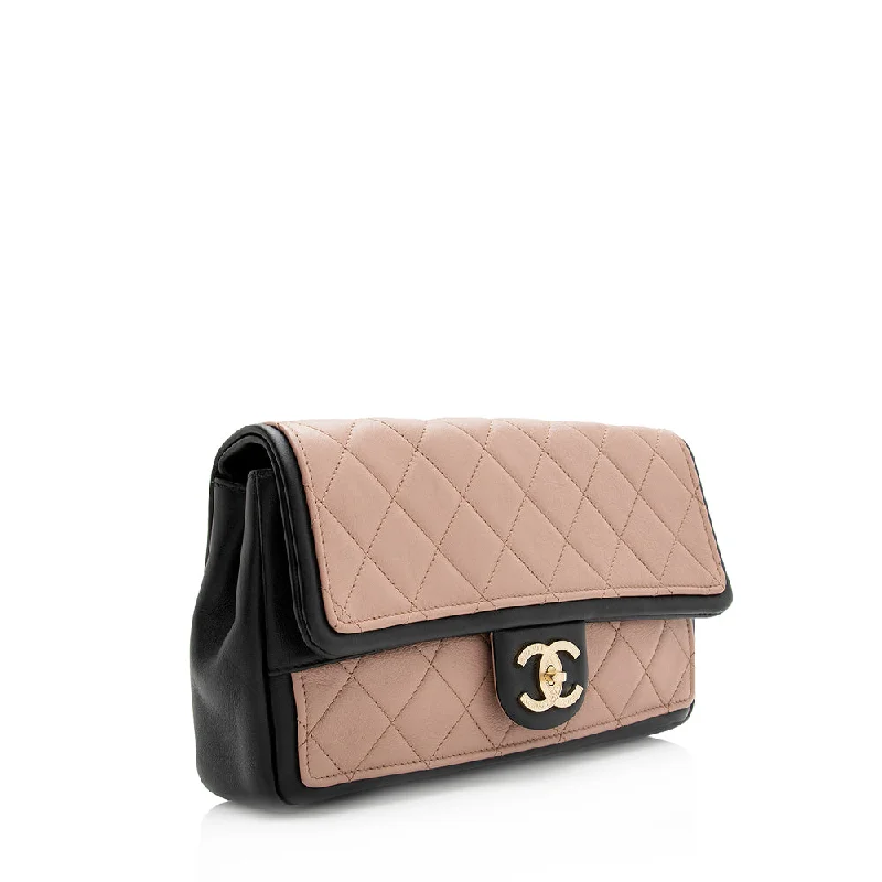 Chanel bags available at online luxury retaileChanel Lambskin Graphic Medium Flap Bag (20883)