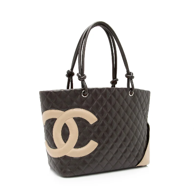 Chanel bags perfect for everyday elegChanel Lambskin Ligne Cambon Large Shopping Tote - FINAL SALE (tcEALw)