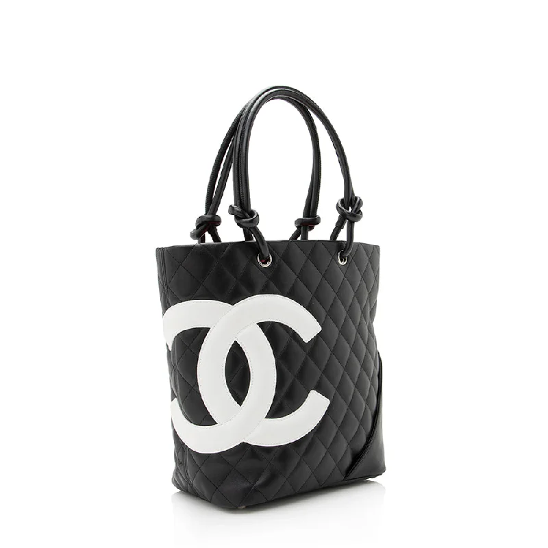 Chanel bags available at online luxury retaileChanel Lambskin Ligne Cambon Medium Tote (21669)