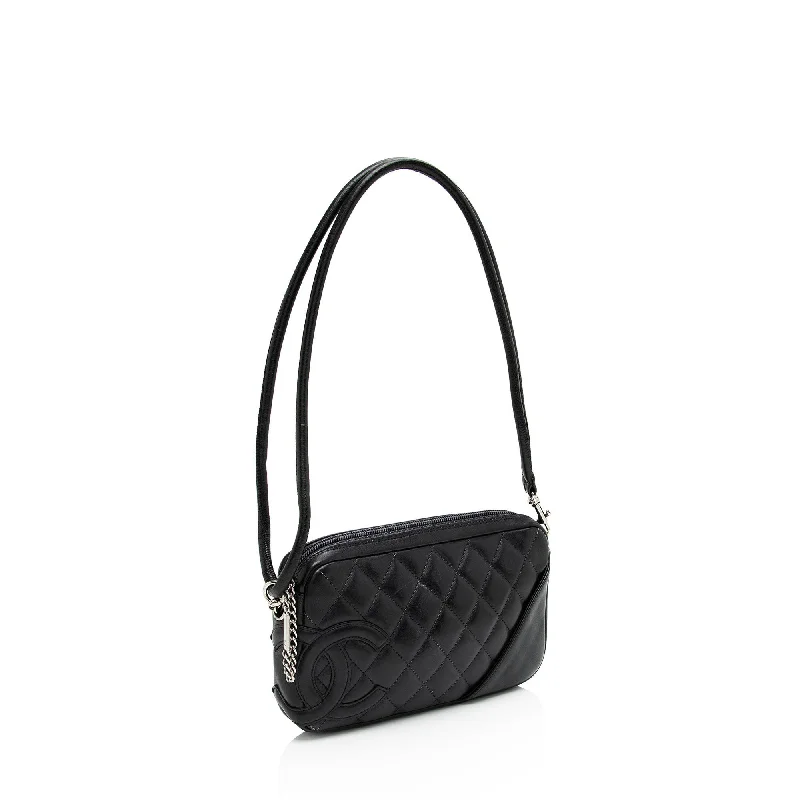 Chanel Small Crossbody Bag for TravelChanel Lambskin Ligne Cambon Pochette Shoulder Bag (XPwjPq)