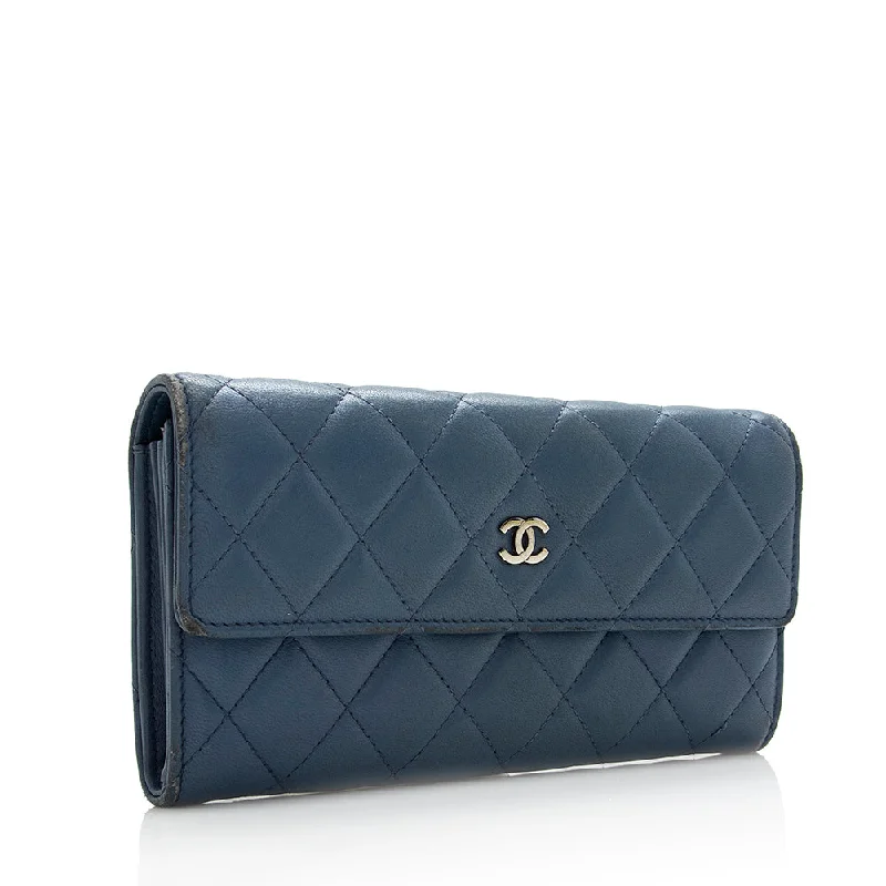 Chanel Lightweight Handbag for Daily ErrandsChanel Lambskin Long Flap Wallet - FINAL SALE (18689)