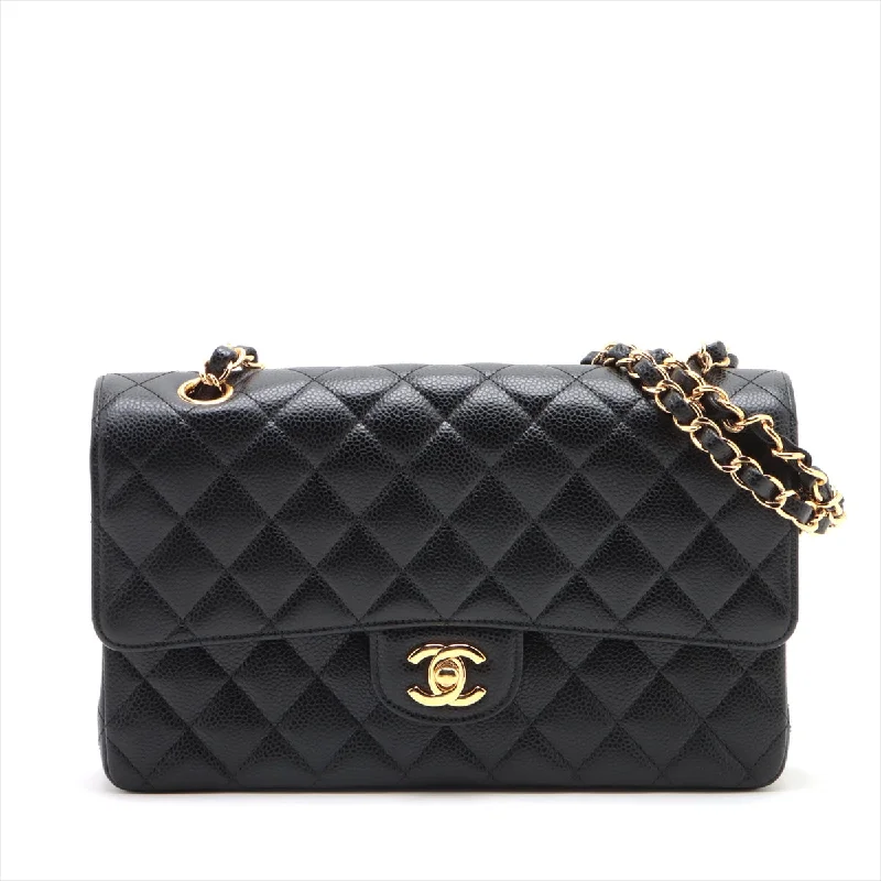 Chanel bags with classic and elegant designsChanel Matrasse 25 Caviar S Double Flap Double Chain Bag Black G  15th