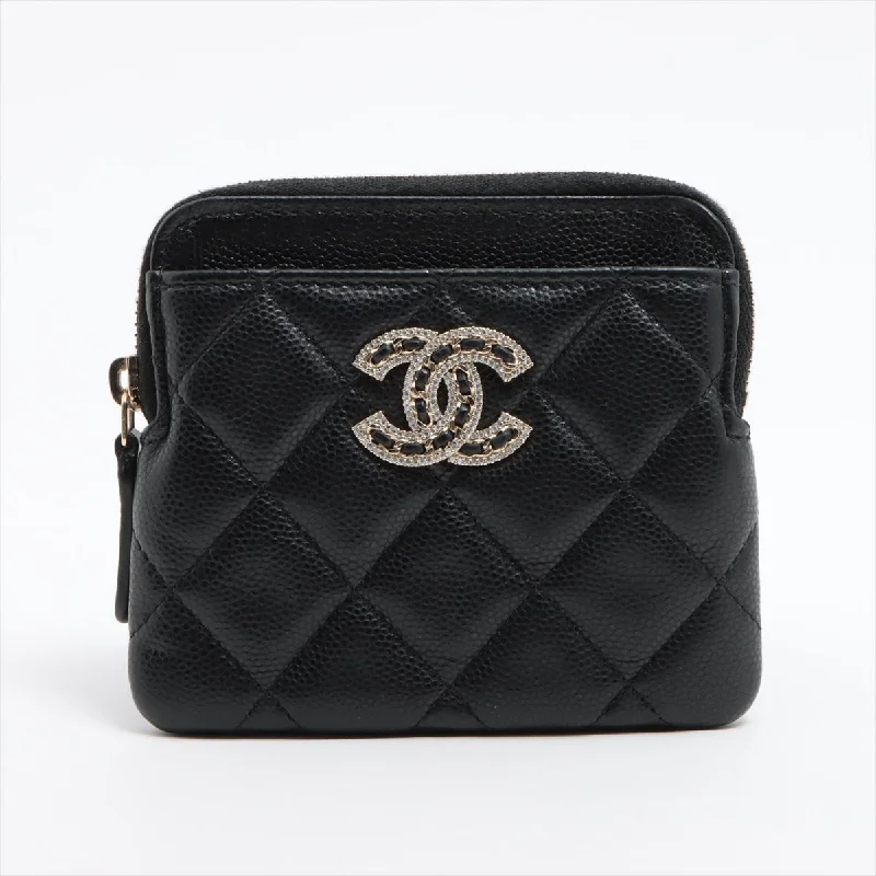 Chanel bags for women with minimalist styleChanel Matrasse Caviar S Coin Case Black G  32rd