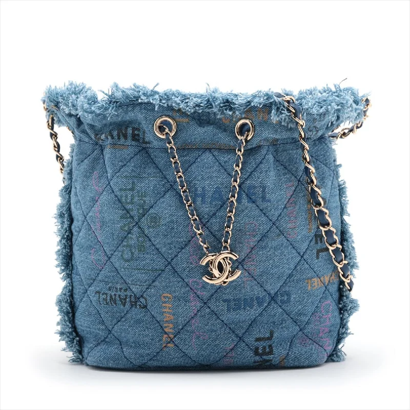 Chanel leather bags for everydChanel Matrasse Denim Handle Shoulder Bag Blue G