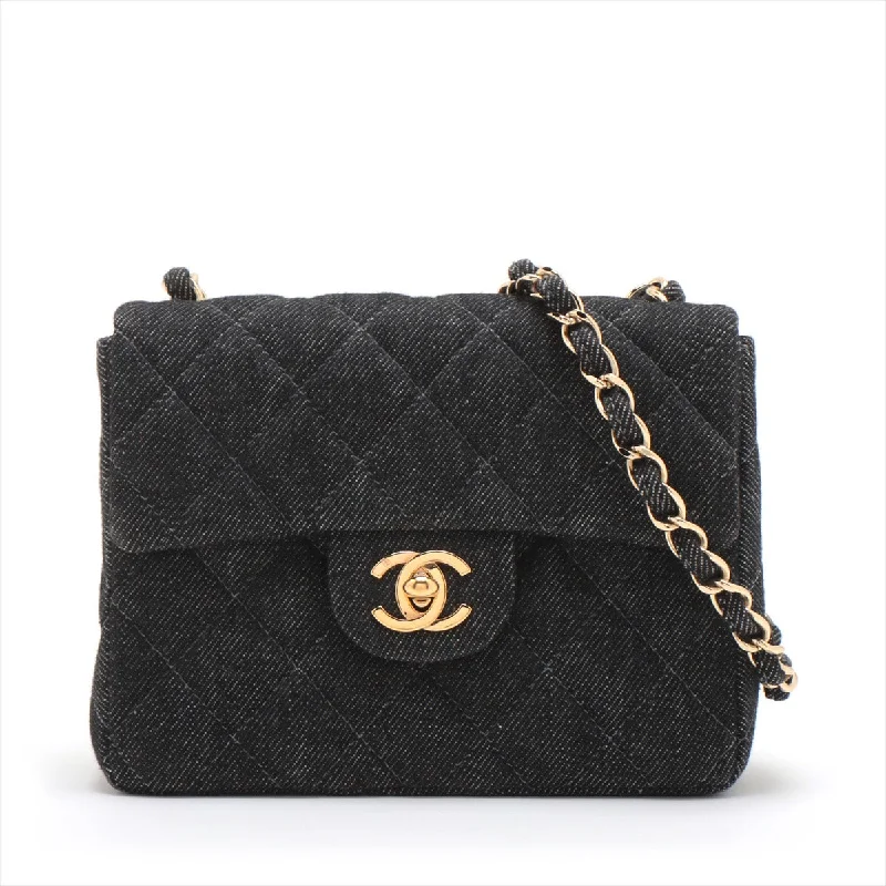 Chanel Handbag with Adjustable Strap for ComfortChanel Mini Matrace 17 Denim Single Flap Single Chain Bag Black G  5th A35200