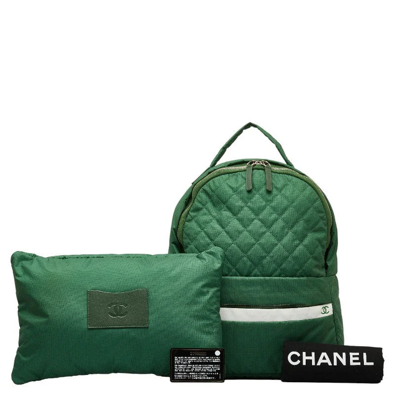 Chanel Limited Edition Handbag for CollectorsChanel Rucksack Backpack Green Nylon Leather  Chanel