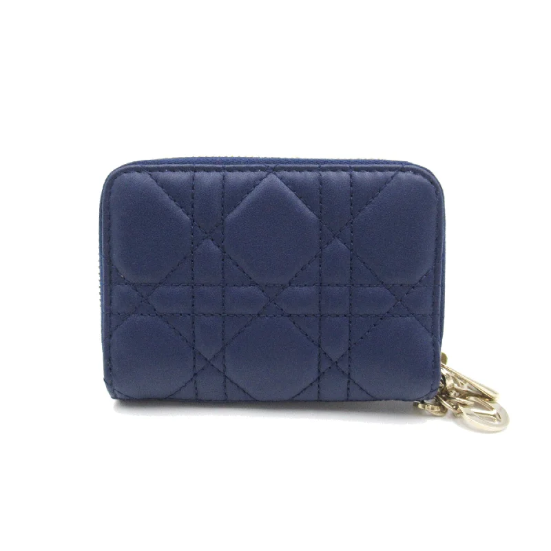 High - fashion Christian Dior bags with a geometric patternDior lady dior medium wallet Navy Lambskin [sheep leather] S0985ONMJ14Z