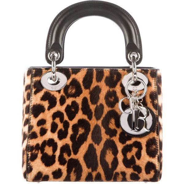 Trendsetting Christian Dior crossbody bags with a colorful strapDior Lady Dior Mini Cheetah Print Bag