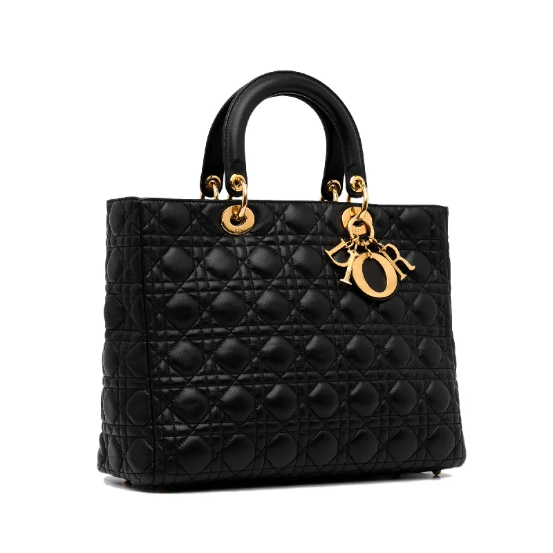 Christian Dior Saddle bags with a studded trim for a bold lookDior Large Cannage Lady Dior (o7kgjy)