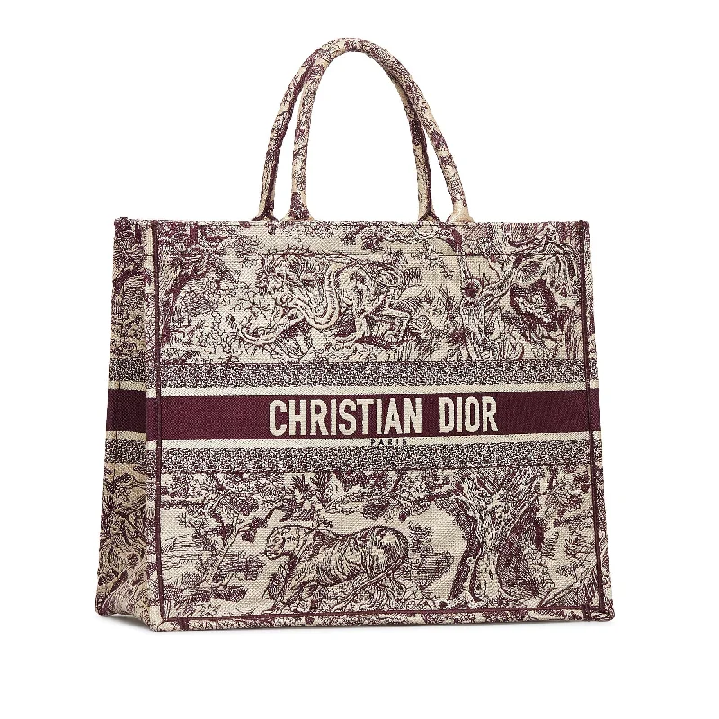 Christian Dior handbags with a back - pocket for quick storageDIOR Large Toile De Jouy Book Tote Tote Bag