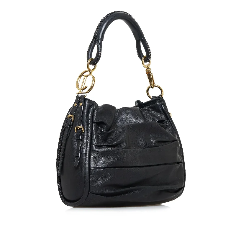 Christian Dior Saddle bags with a distressed leather finishDior Leather Shoulder Bag (zxRKkl)