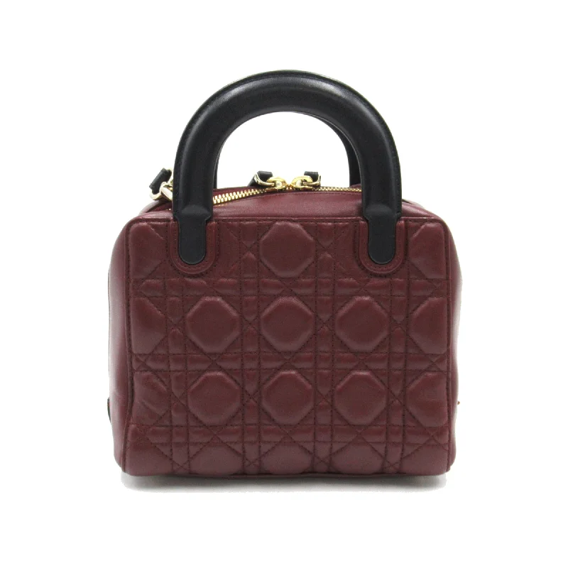 Christian Dior tote bags with a printed Dior logo on the frontDior Lily Classic Cannage Shoulder Bag Bordeaux system Lambskin [sheep leather] 01-BO-0176