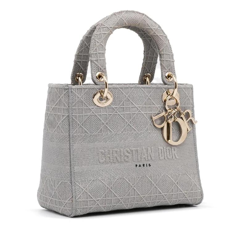 Christian Dior handbags with a back - pocket for quick storageDior Medium Cannage Lady D-Lite (3cfHGK)