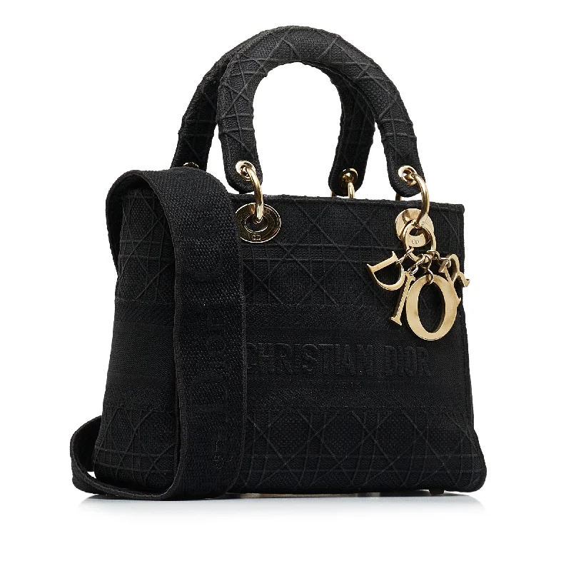 High - fashion Christian Dior bags with a geometric patternDIOR Medium Cannage Lady D-Lite Satchel