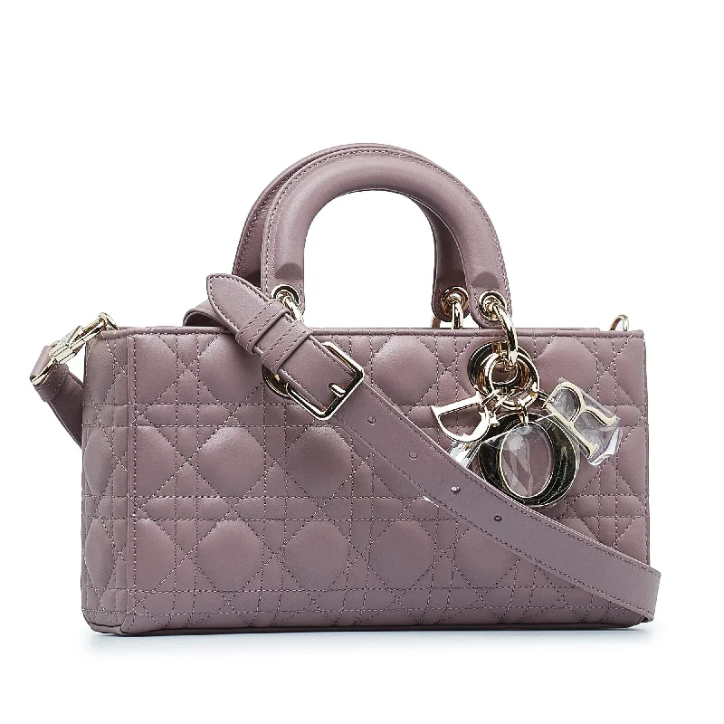 Christian Dior handbags with a back - pocket for quick storageDIOR Medium Lambskin Cannage Lady D-Joy Satchel