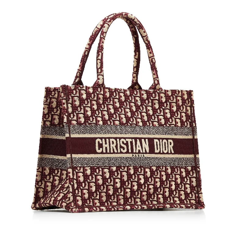 Christian Dior bags with a quilted pattern and gold - toned hardwareDIOR Medium Oblique Book Tote Tote Bag