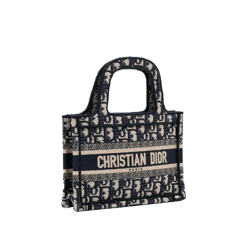 Christian Dior handbags with a detachable mirror for on - the - go touch - upsDior Mini Oblique Book Tote (YeuBpR)