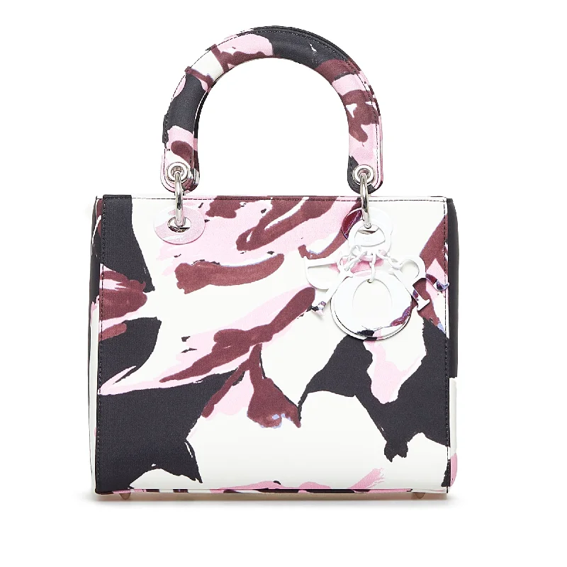 Luxury Christian Dior crossbody bags with a chain - link strapDior Lady Dior Medium Multicolor Floral Graffiti